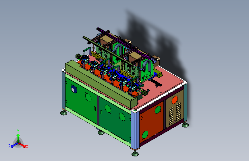 多轴同步驱动的绕线设备