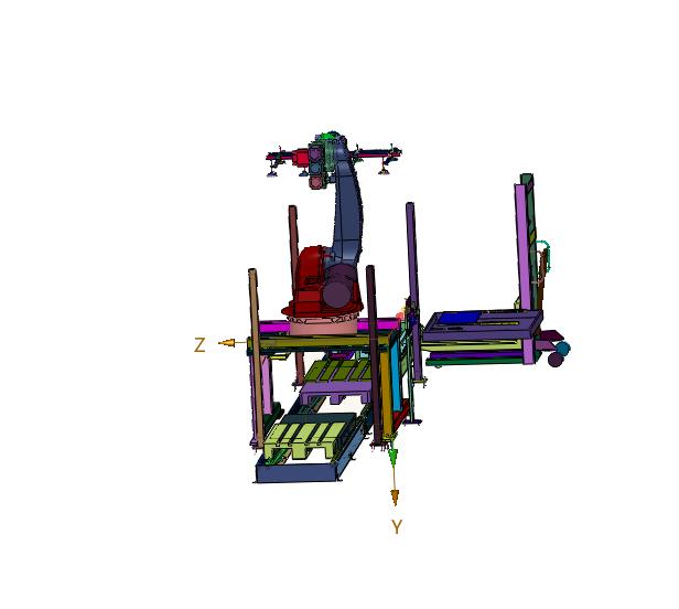 覆盖大型智能机械臂堆垛单元