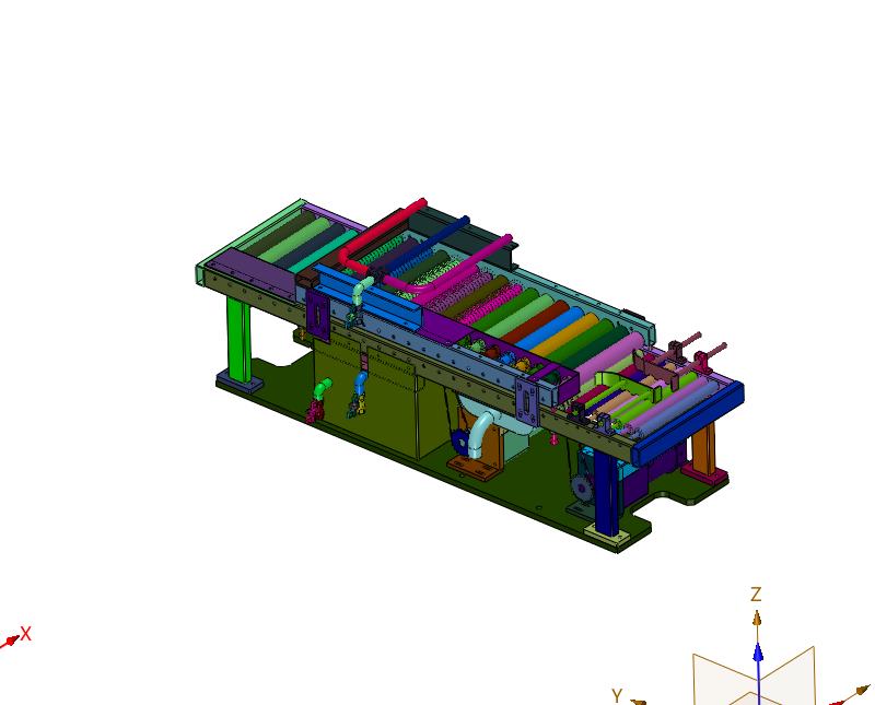 胶辊自动输送清洗装置