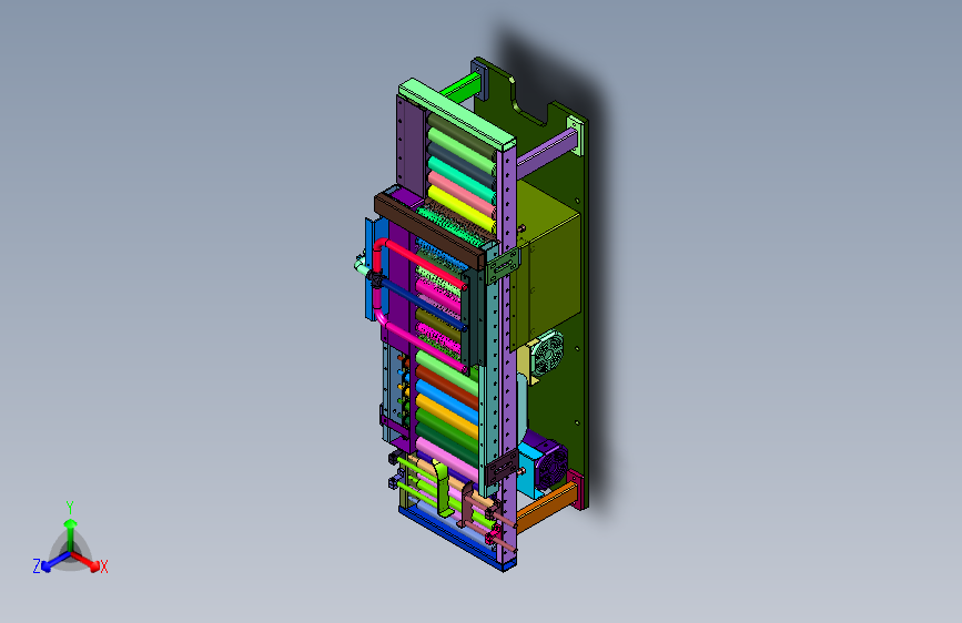 胶辊自动输送清洗装置