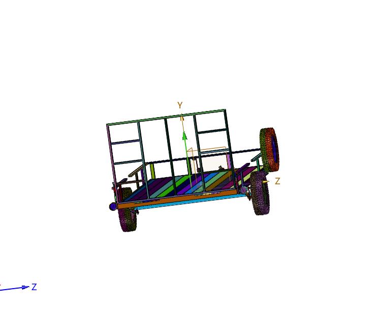农场自卸牵引式平板车