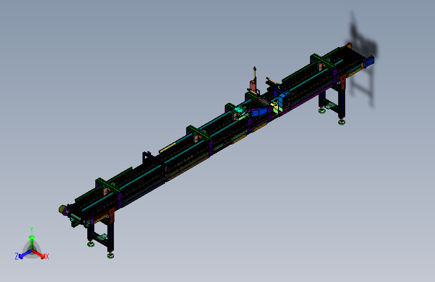 网带输送的标准段装配线