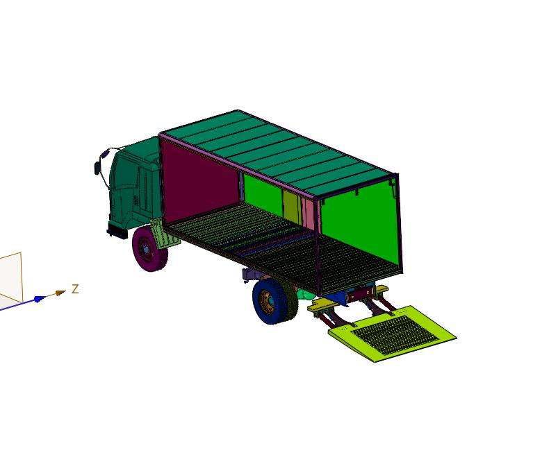 尾板物流装备货车