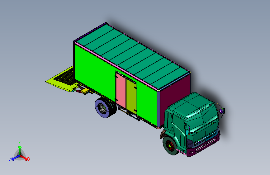 尾板物流装备货车