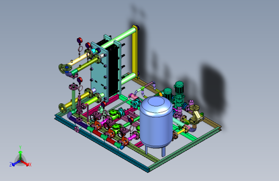 直通板式双面散热散热器