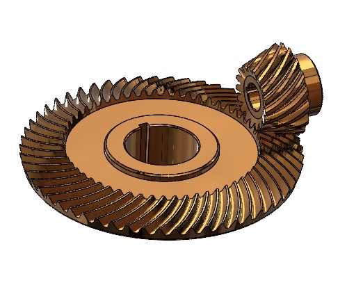 螺旋锥齿轮和小齿轮组