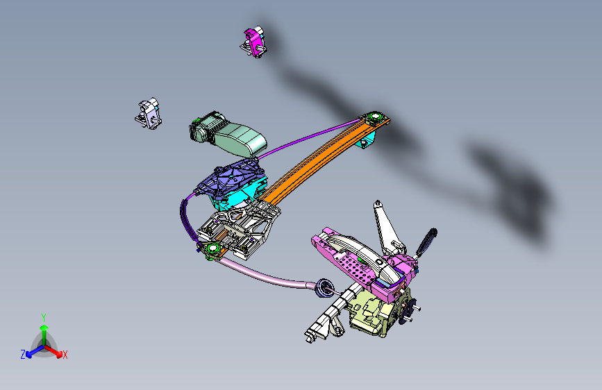 奥迪 -Q5-车身-190 side door mechanism