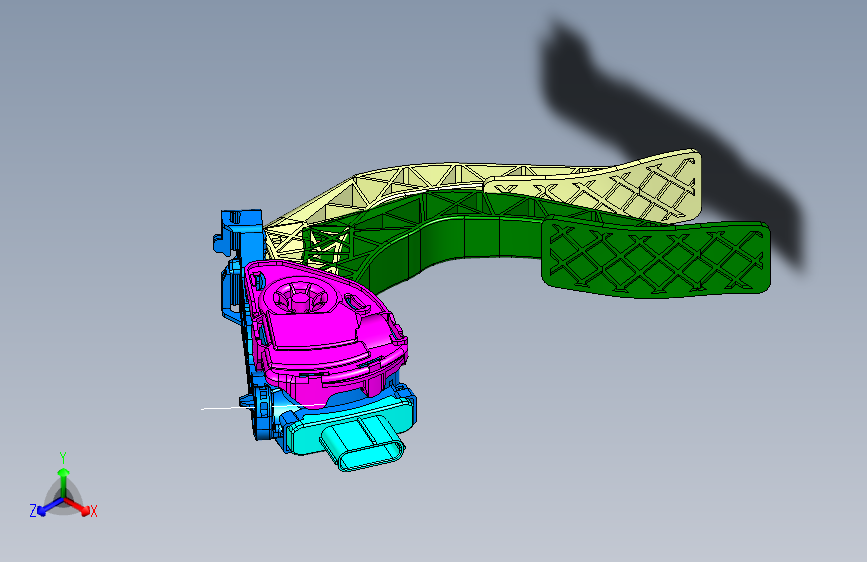 奥迪 -Q5-底盘-1108010 加速操纵装置 3D