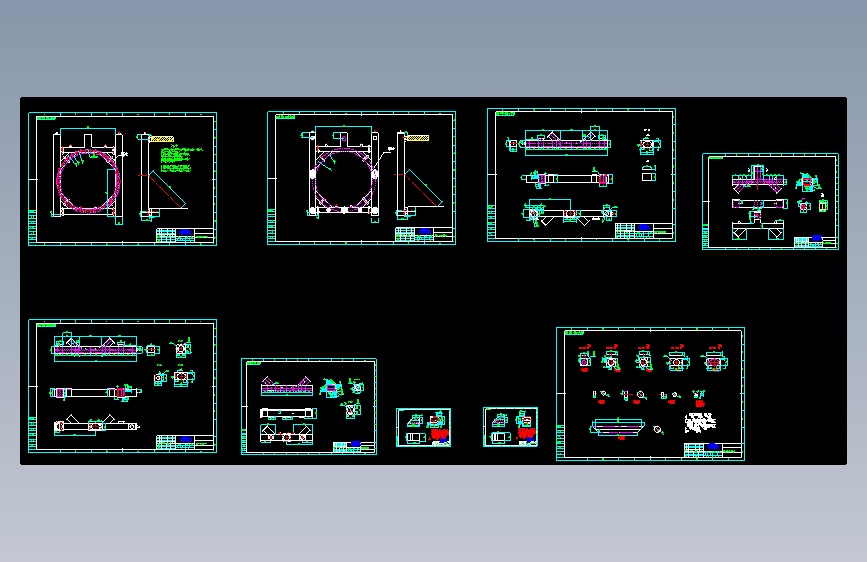 盾构机始发反力架详图（9张）