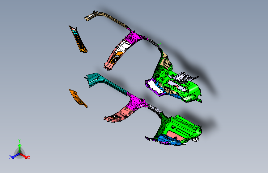 奔驰 A200 -侧围护板装置图