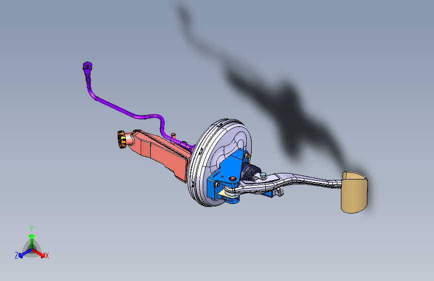 奔驰 A200 -制动踏板带总泵装置