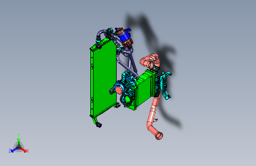 奔驰 GL400 -冷却系统装置