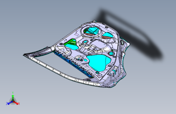 福特 翼博 -05_左后车门总成_LR DOOR ASSY