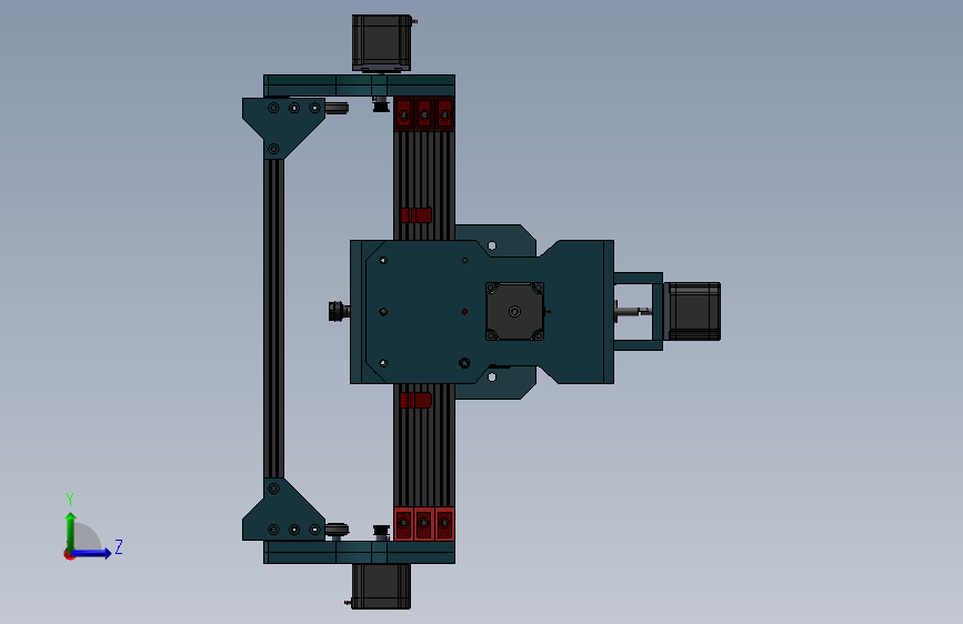 13-5kw-40x40cm-雕刻机 左侧视图