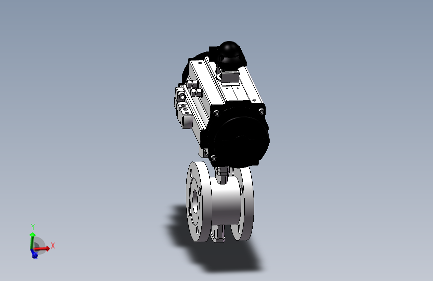 DN50  D643H-40R  不锈钢法兰气动蝶阀