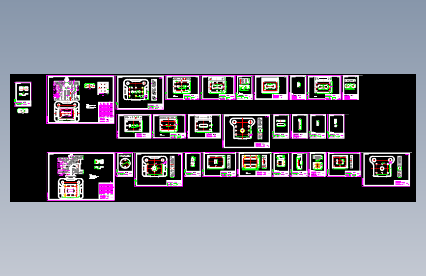 汽车U形件冲孔弯曲模具整套完整图纸