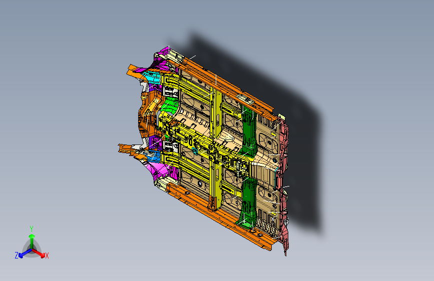 现代-索纳塔8-车身-010101-Front Floor Asy
