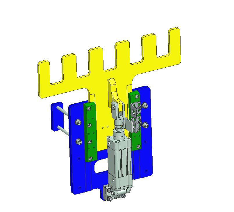 皮带输送机校准用分叉式止动器