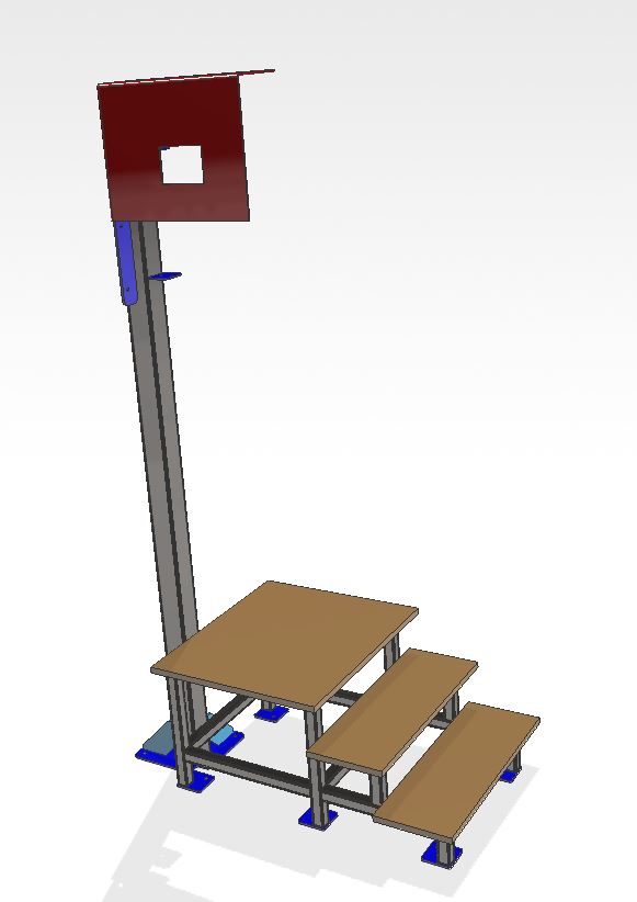 自动贴标打印机安装架与维护平台