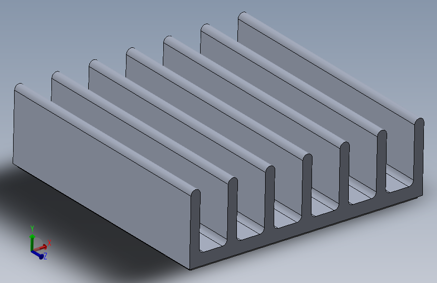 铝散热器 长 20 宽 20 高 6