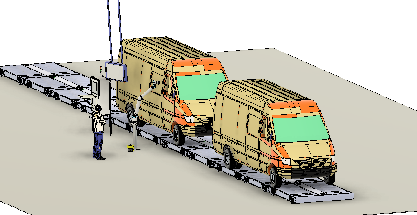货车检测线3D数模图纸 STEP格式