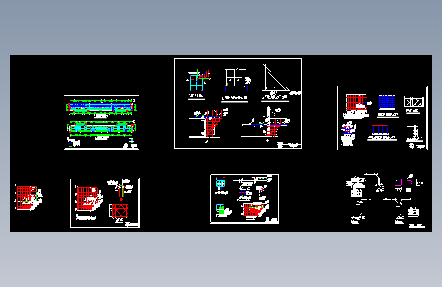 工字钢悬挑平台结构cad施工设计图