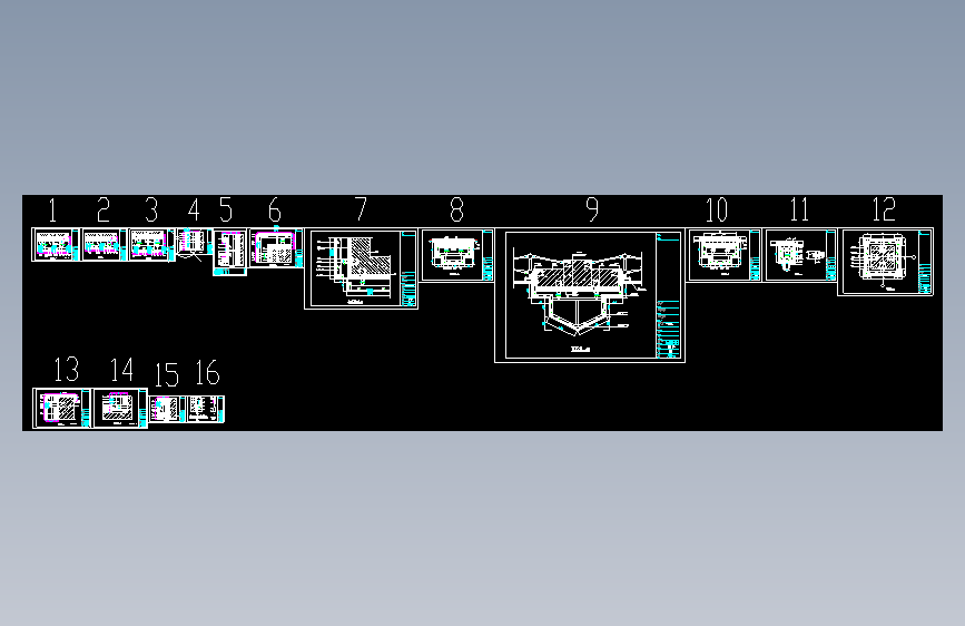 十五层某综合大厦玻璃幕墙施工图(共110张)