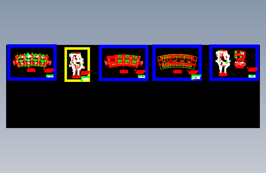 某地区拱坝工程结构设计平面布置图（技术施工阶段）