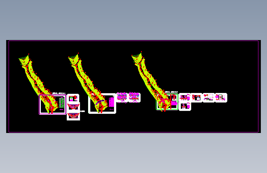某16米高单曲拱坝全套施工设计cad图纸（精品）(含溢流堰曲线数据表)