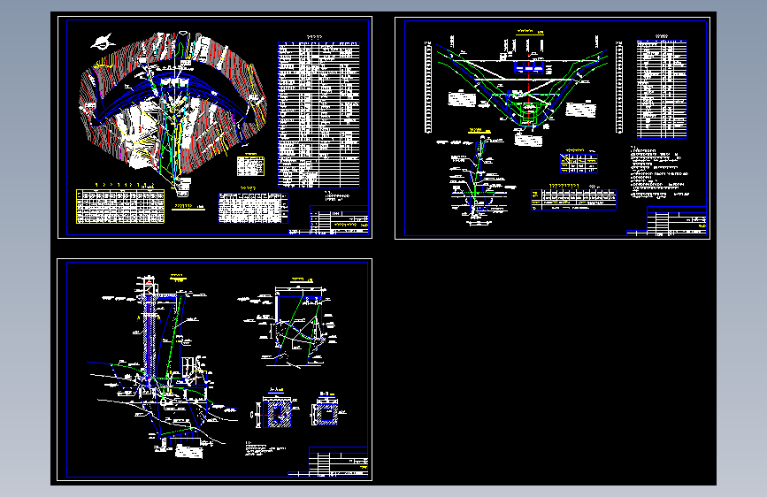 某87.9米高拱坝设计cad图
