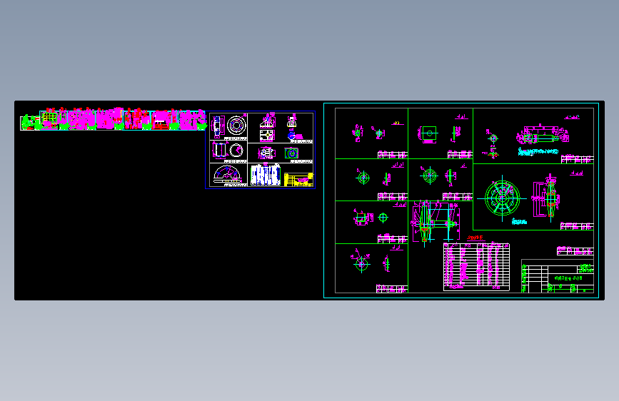 净宽6m露顶式平面钢闸门cad施工图纸
