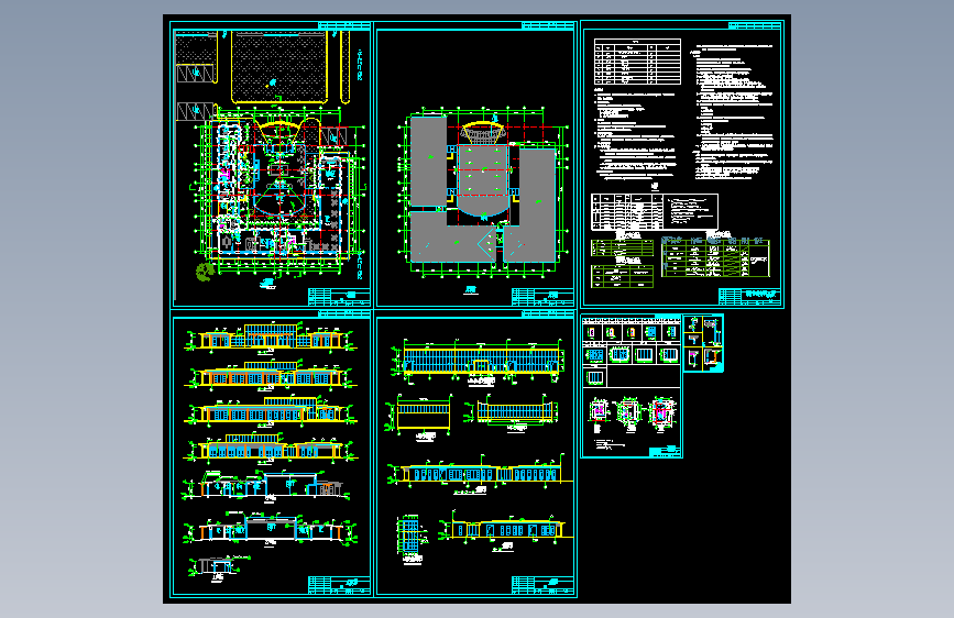 玻璃幕墙+钢结构售楼处建筑施工图