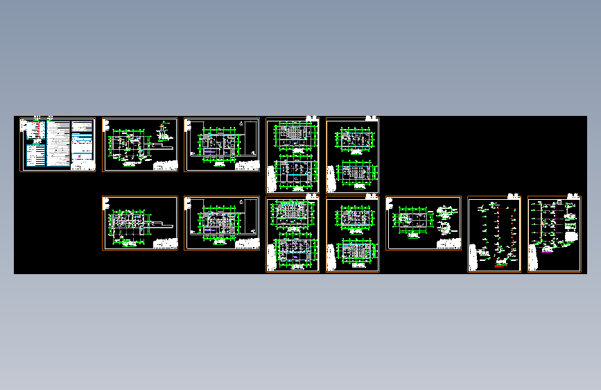 某框架结构饲料加工厂房建筑、结构、水电全套图