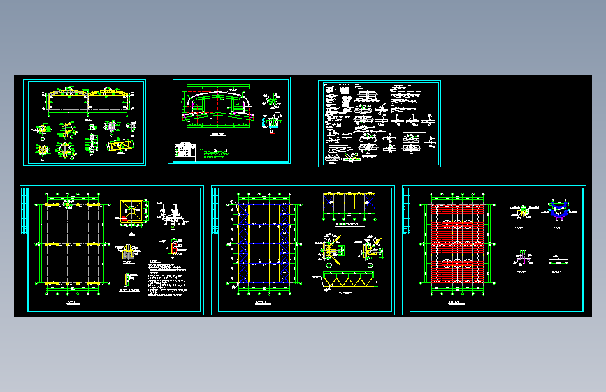 某地区集贸市场钢管桁架结构施工图