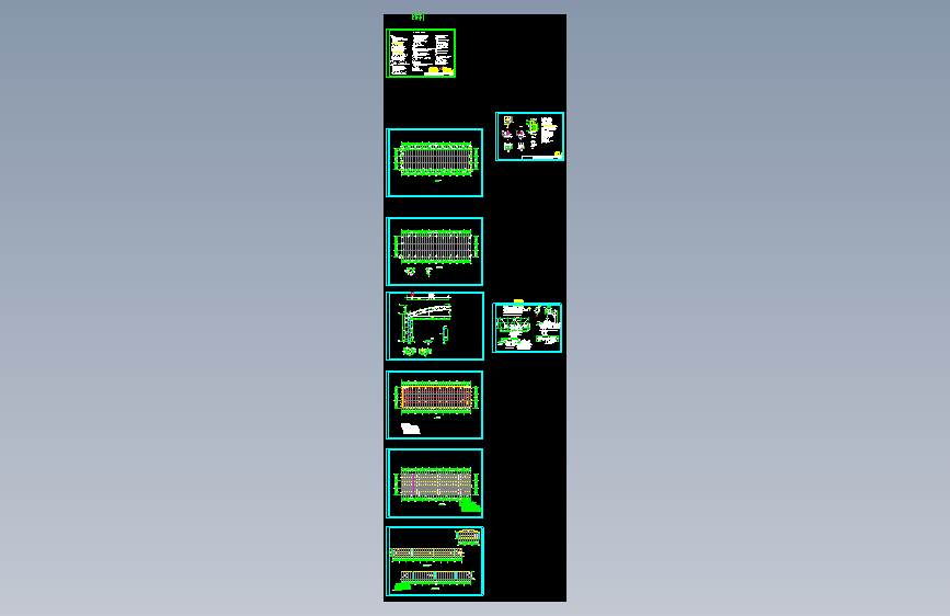 某地区钢管桁架结构CAD示意图