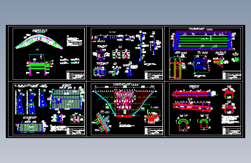 某234米高双曲拱坝部分施工图