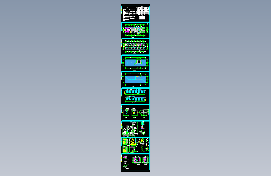二层颗粒饲料加工厂宿舍楼建筑施工cad图，共十张