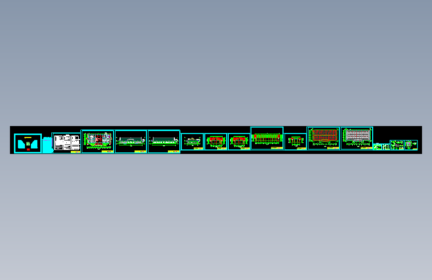 一层歇山式仿古建筑游客中心建筑cad设计施工图