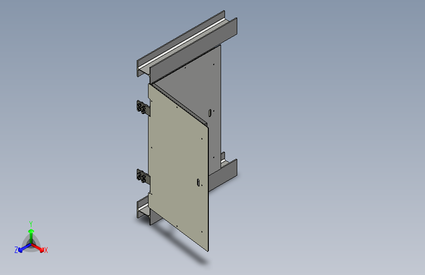 工业平台带气弹簧的维护舱口