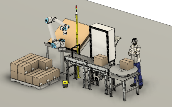 简易机器人码垛设备3D图纸 STEP格式