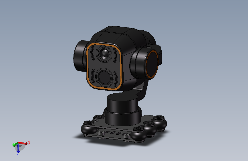 无人机三向悬挂式相机造型