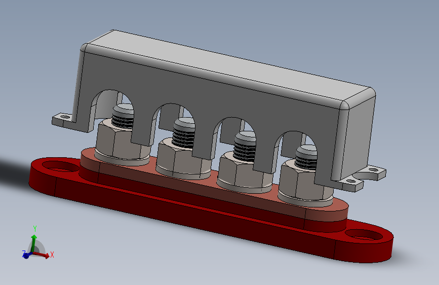 4个引脚母线连接，带M8螺钉