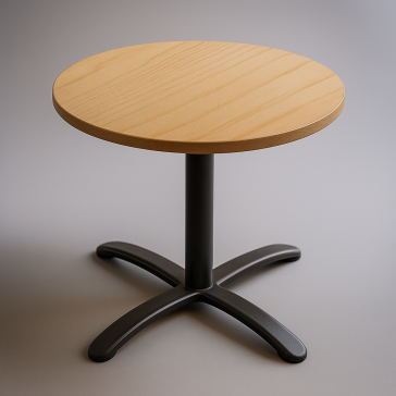 圆形会议桌,金属底座