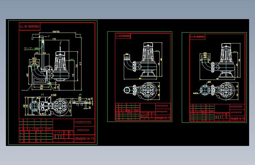 150m3-10m潜污泵工艺图纸