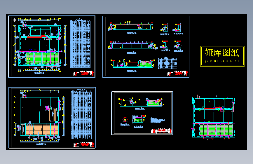 AO-MBR合建池平面cad图和剖面cad施工图纸