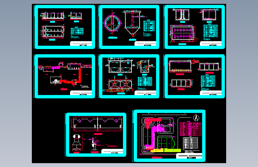 CASS工艺污水处理工艺设计施工图