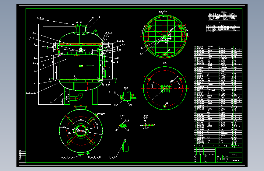 DN2400纤维束过滤器CAD加工图