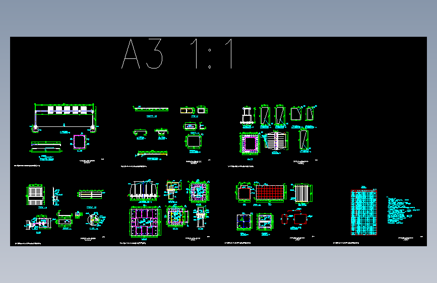常用公路各种型式限高门架设计cad图，共104张图纸