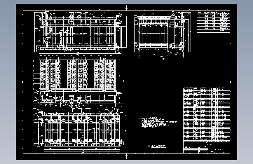 超滤水处理装置设备主视图俯视图后视图