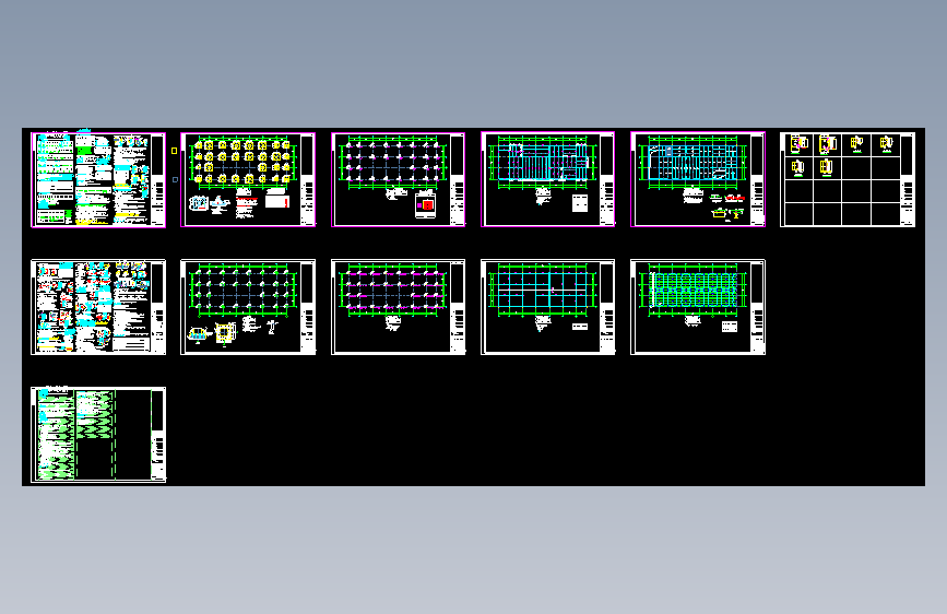 钢框架售楼部结构施工图纸（压型钢板组合楼盖）